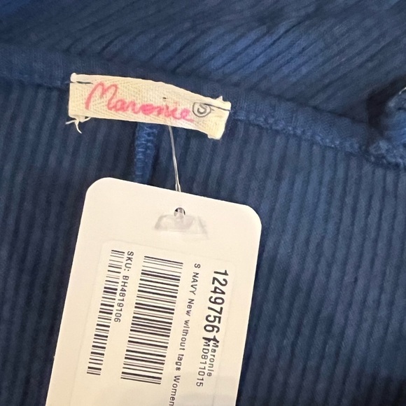 Anthropologie Maronie V NECK RIBBED MIDI DRESS - Picture 9 of 9